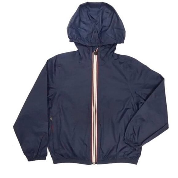 Peekaboo Beans Kids Navy Rain Jacket Navy Large NWT - Picture 1 of 8